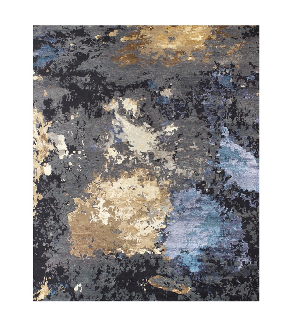 Alfombra Elite Charcoal Blue/Gold Sitap