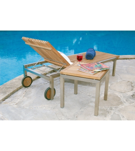 Mesita Cuadrada Teak Berbeda Il Giardino di Legno
