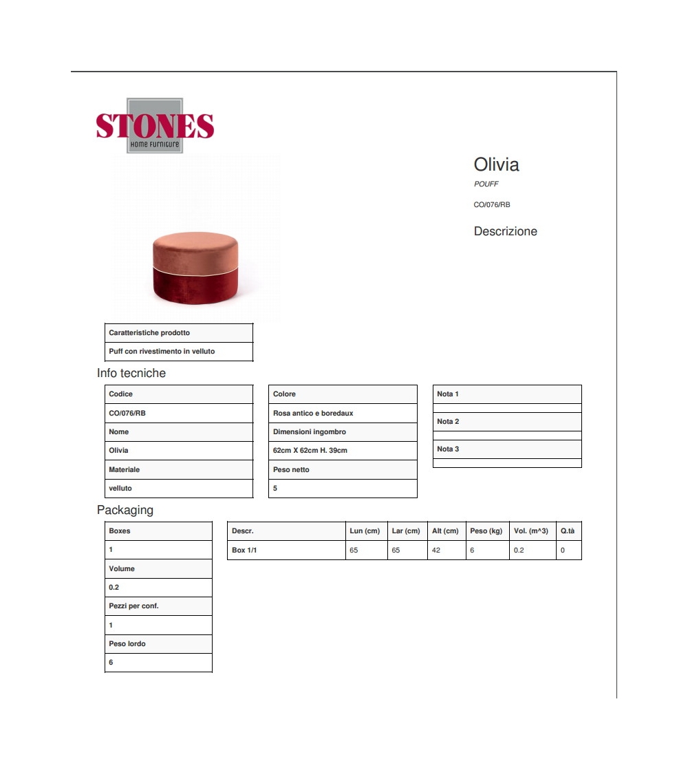 Olivia Stones Pouff