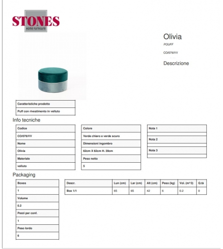 Puff Olivia Stones