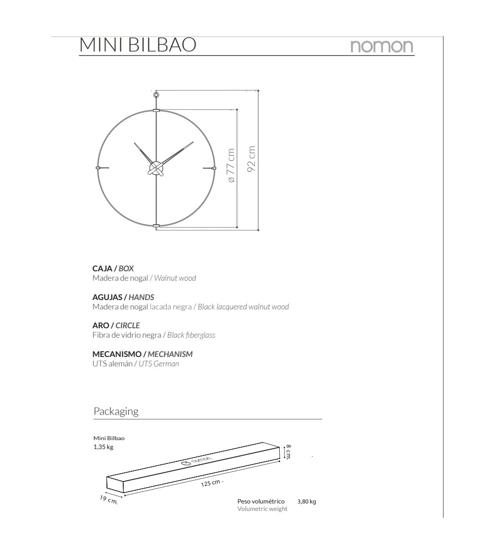 Nomon Mini Bilbao Wall Clock