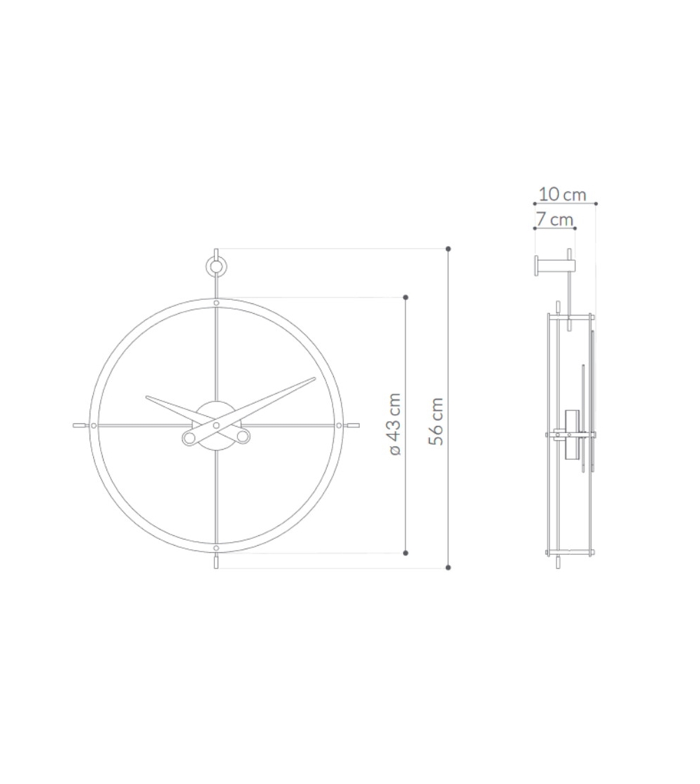 Reloj de pared 2 Puntos Nomon