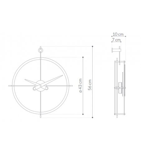 2 Puntos Wall Clock Nomon
