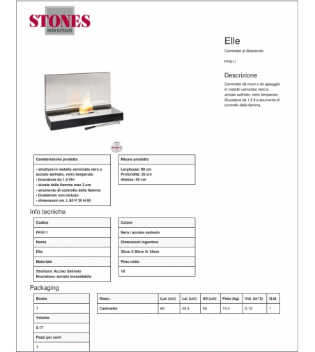 Kamin Elle Stones