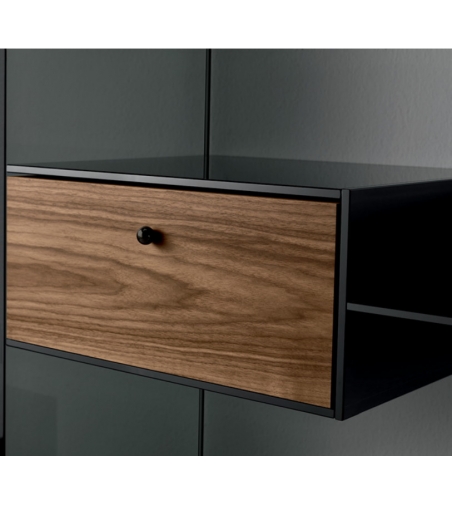 Liber E -F Nightstand In Smoked Glass Tonelli design