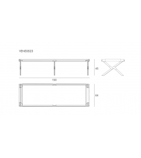 Il Giardino di Legno Venezia Folding Sunbed