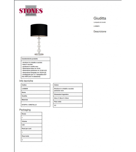 Giuditta Stones Tischlamp