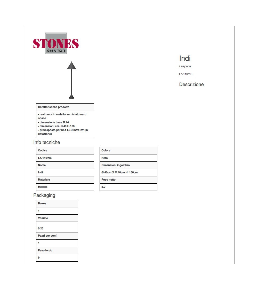 Indi Stehlampe von Stones