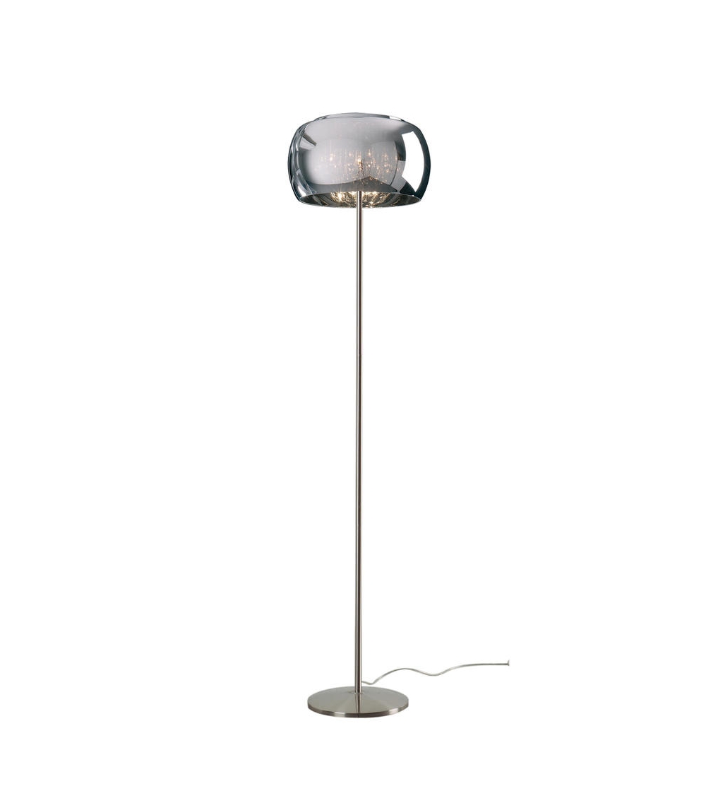 mirrored crystal floor lamp