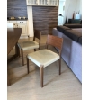 Wooden and eco-leather chair on offer