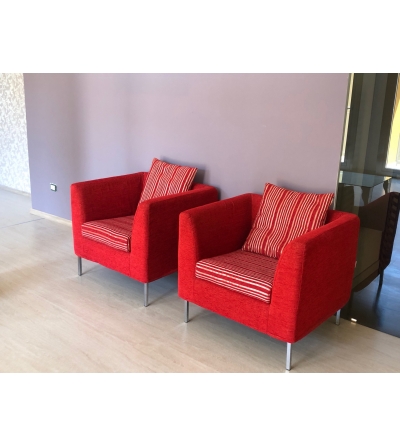 Fauteuil Moderne Rouge Vinciguerra Shop 2