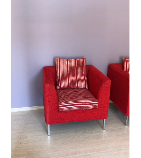 Fauteuil Moderne Rouge Vinciguerra Shop