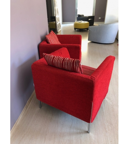 Fauteuil Moderne Rouge Vinciguerra Shop
