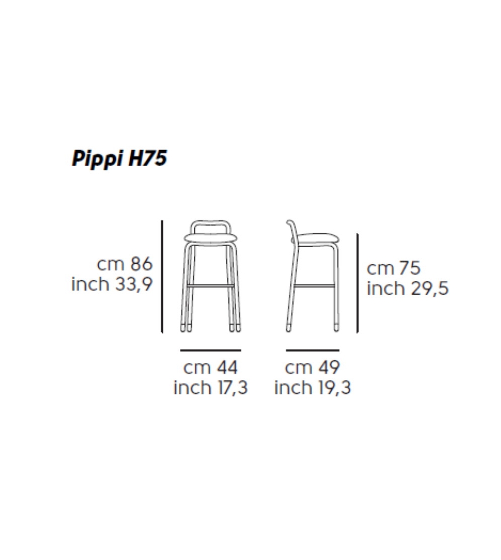 Pippi H75 Stool - Midj