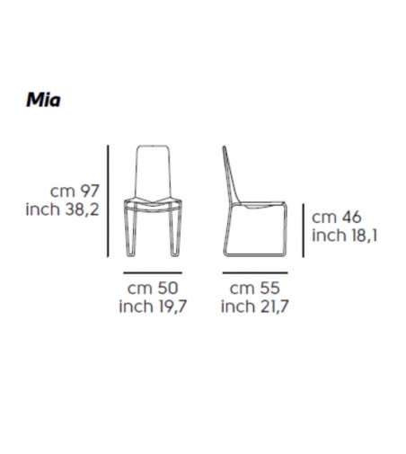 Chaise Mia S M CU - Midj