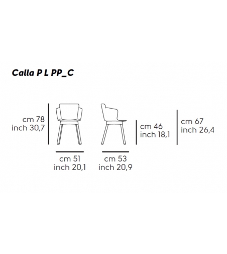 Poltrona Calla P L PP_C -Midj