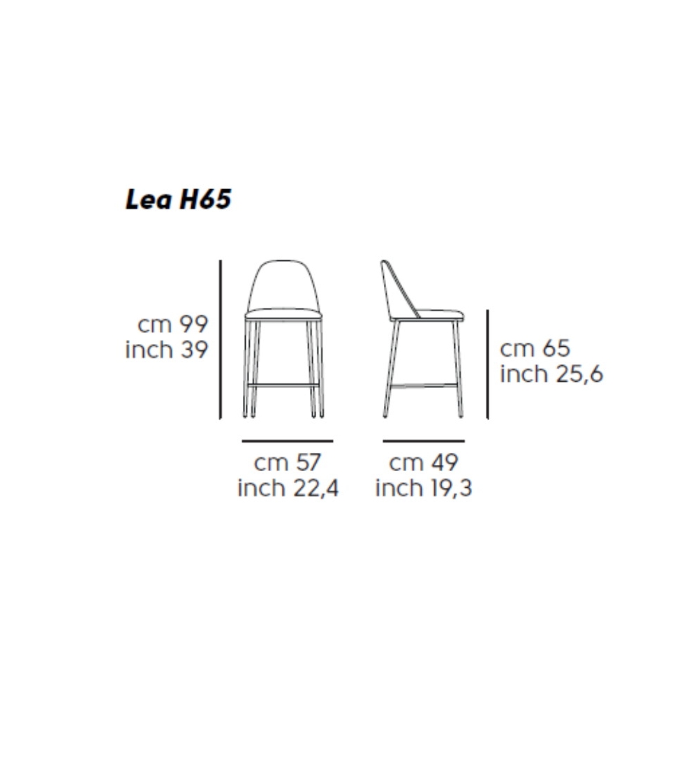 Tabouret Lea H65 M TS - Midj