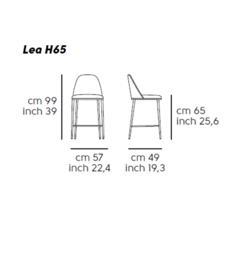 Taburete Lea H65 M TS - Midj