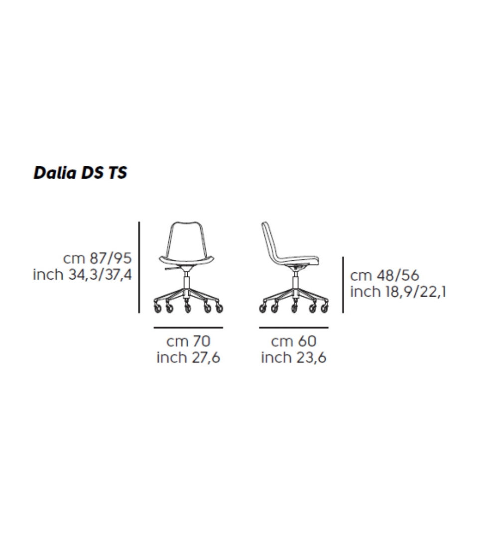 Dalia DS TS Swivel Chair - Midj