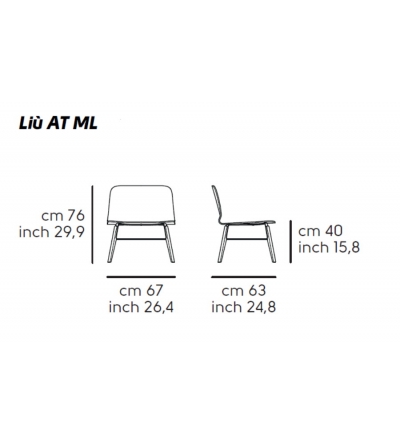 Stuhl Lounge Liù AT M TS2 - Midj 2