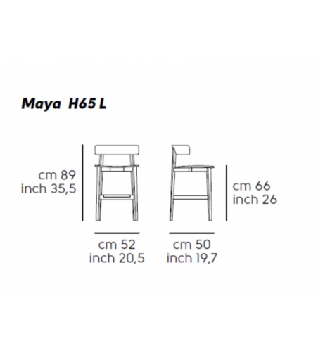 Maya Stool With Fabric Seat - Midj