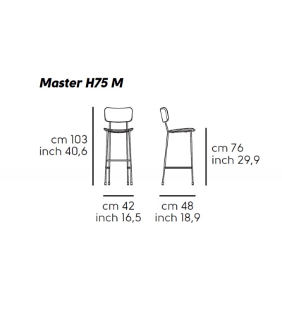 Master Leather Stool - Midj 2