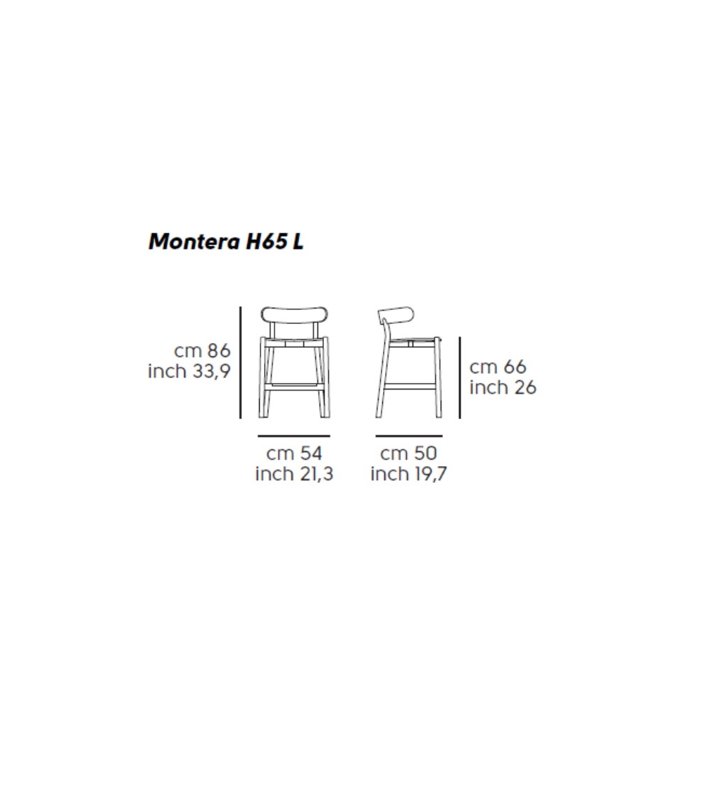 Sgabello Montera H65 L CU - Midj