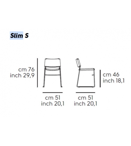Chaise Slim S M - Midj