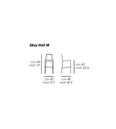 Tabouret Silvy H65-H75 M TS - Midj
