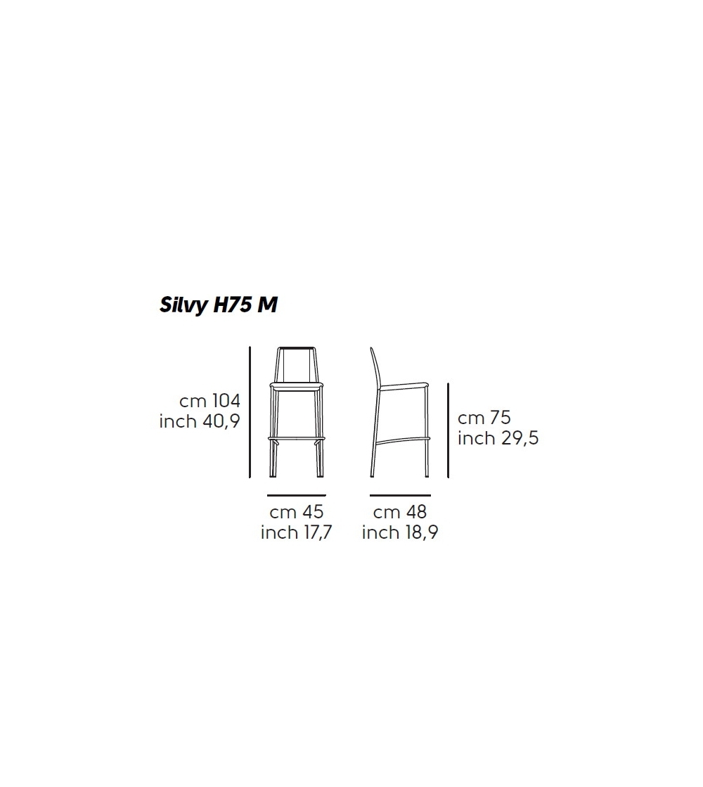Hocker Silvy H65-H75 M TS - Midj
