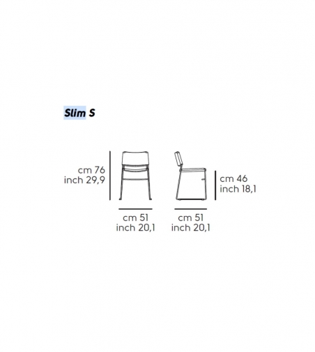 Chaise Slim S M CU - Midj