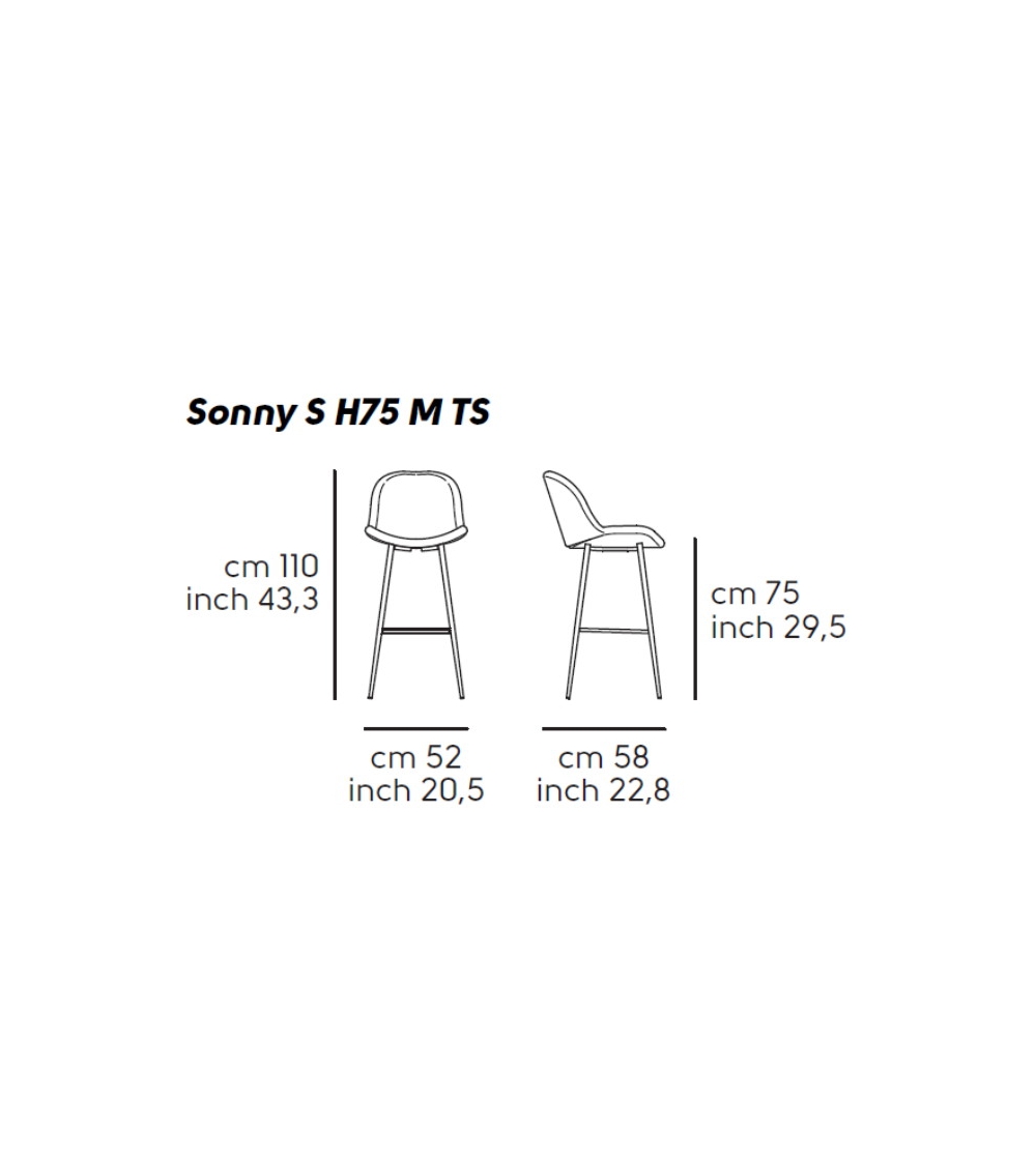 Hocker Sonny H65-H75 M TS - Midj