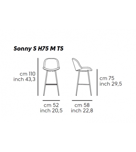 Sgabello Sonny H65-H75 M TS - Midj