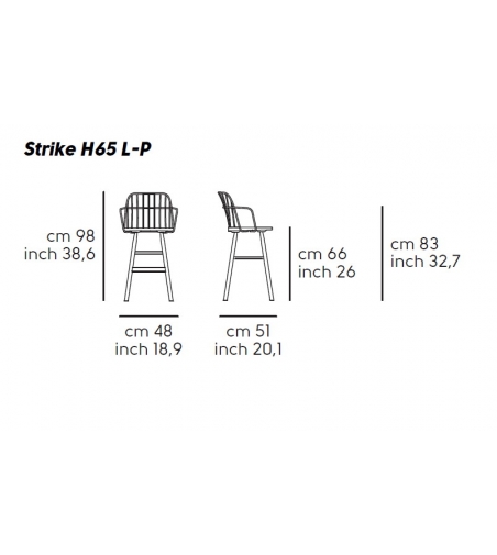 Strike H65/H75 L P Hocker - Midj