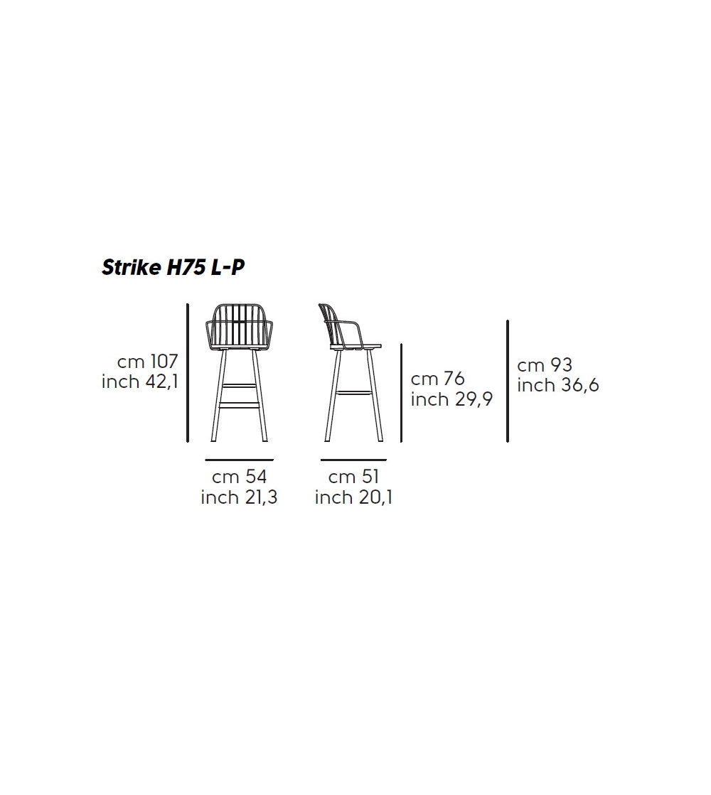 Strike H65/H75 L P Hocker - Midj