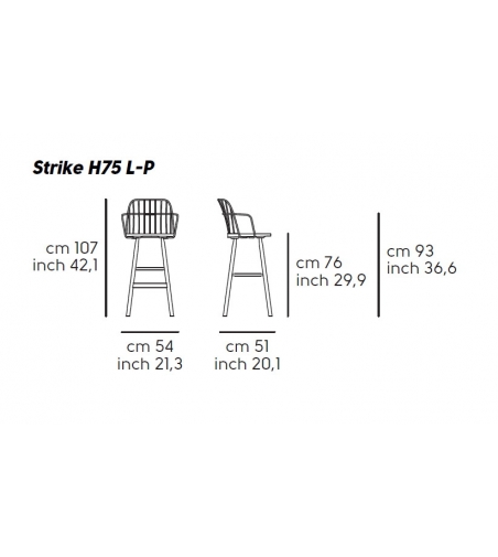 Taburete Strike H65/H75 L P - Midj