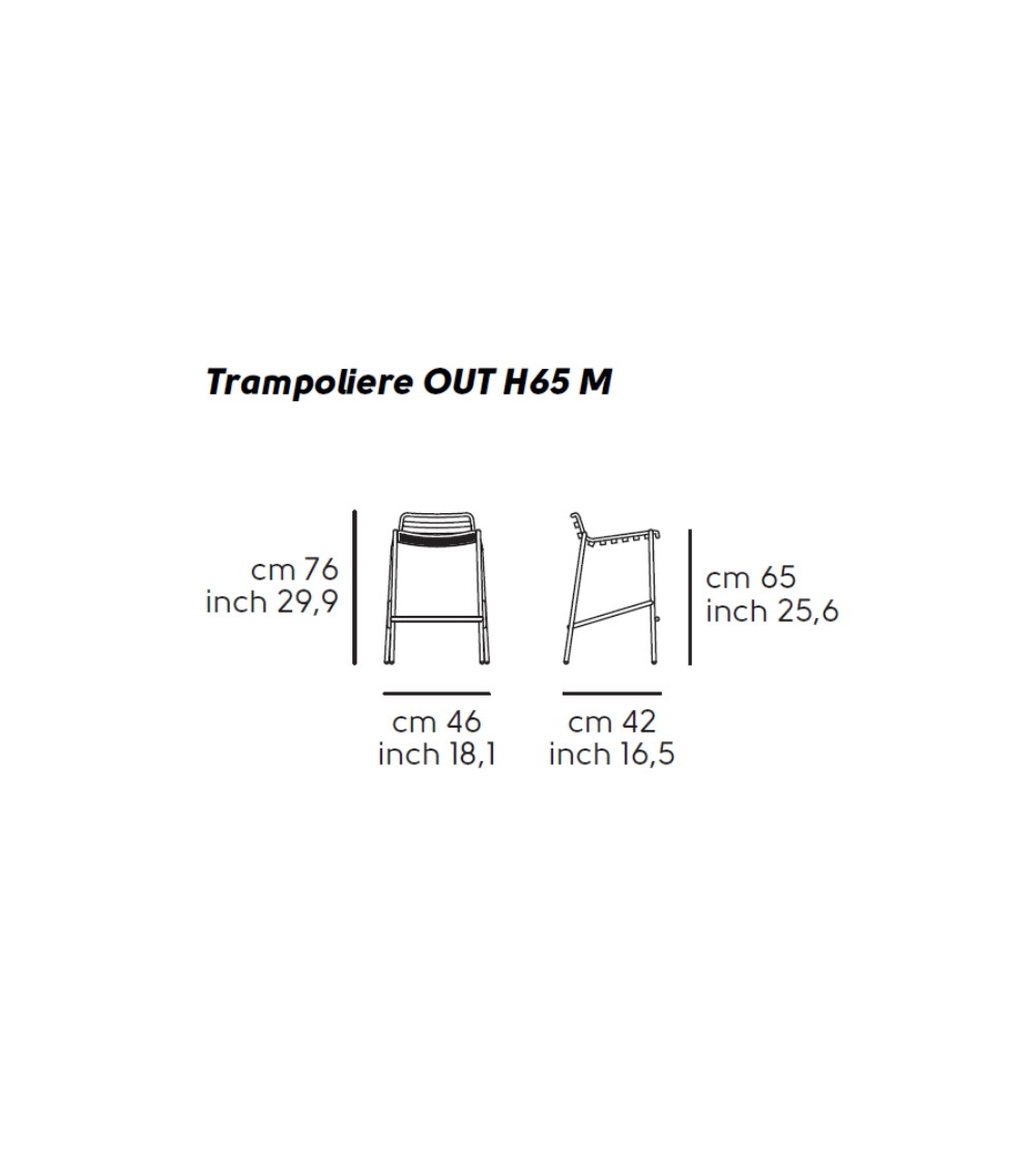 Taburete Trampoliere Out H65/H75 - Midj