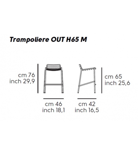 Trampoliere Out H65/H75 Stool - Midj