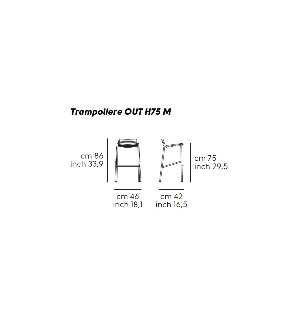 Hocker Trampoliere Out H65/H75 - Midj