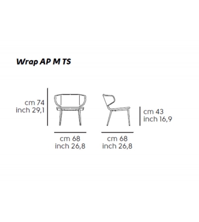 Sedia Lounge Wrap AP M TS - Midj 2