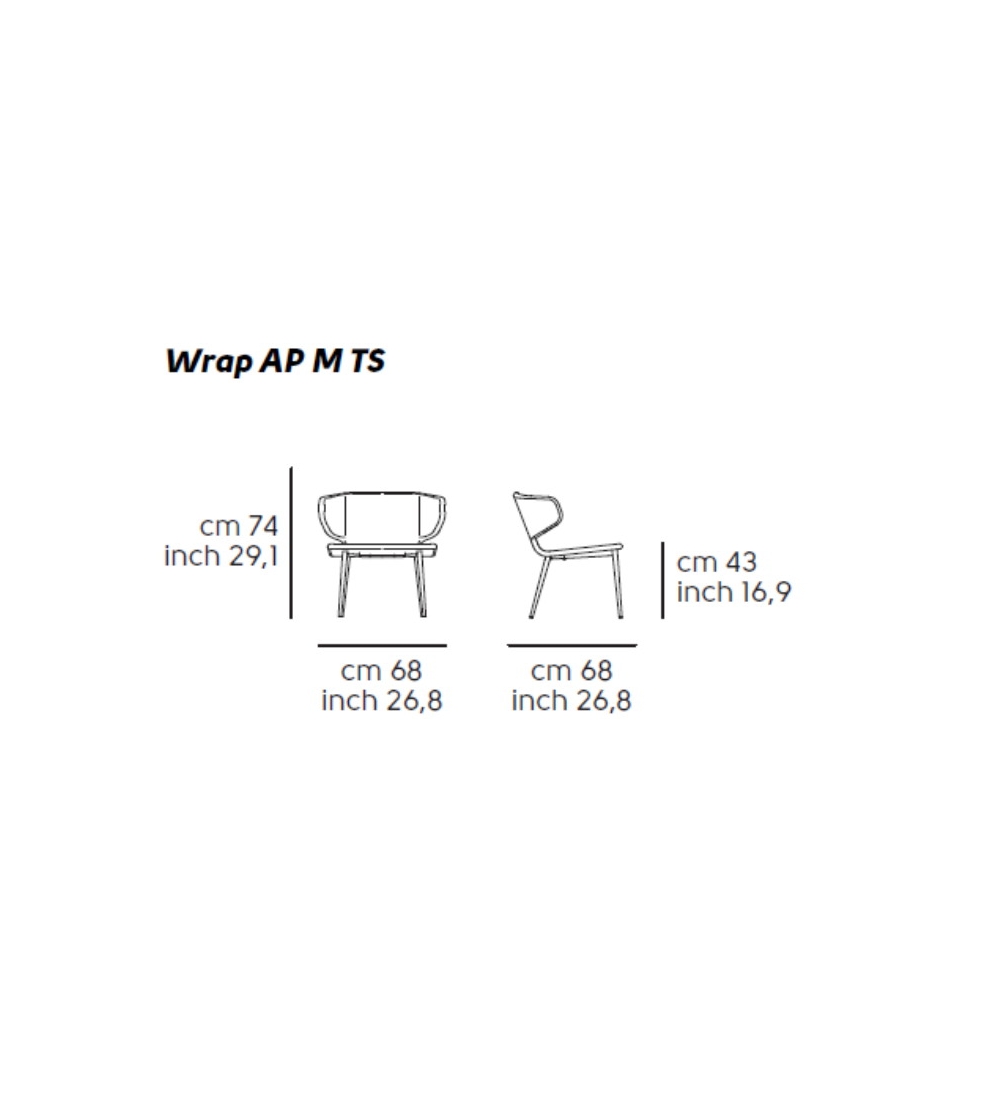 Stuhl Lounge Wrap AP M TS - Midj