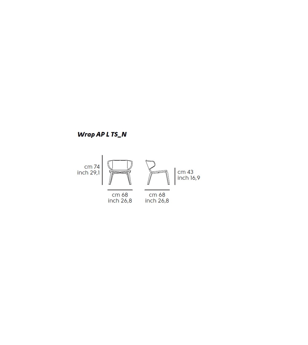 Sedia Lounge Wrap AP L TS_N - Midj