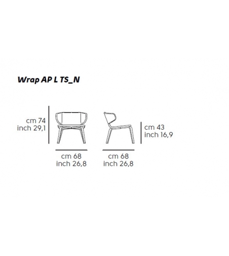 Sedia Lounge Wrap AP L TS_N - Midj
