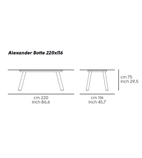 Table Alexander botte Midj