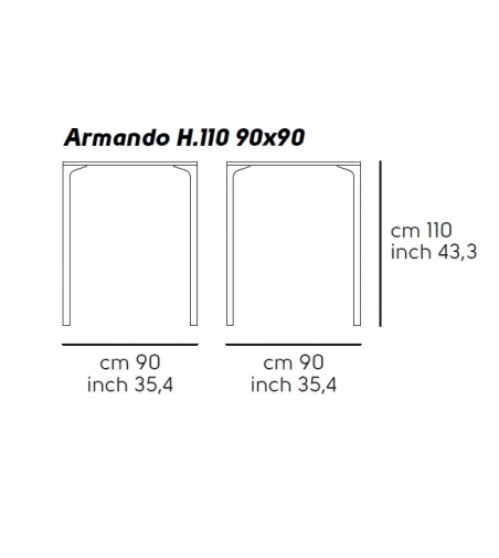 Midj quadratischer Tisch Armando