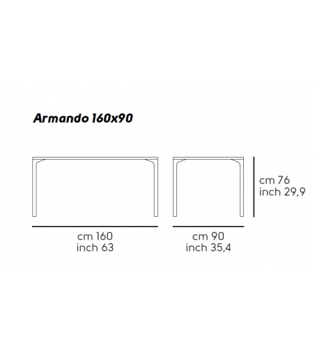 Midj Tavolo Rettangolare Armando