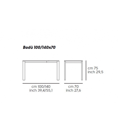 Badù Table With Lacquered Extensions - Midj