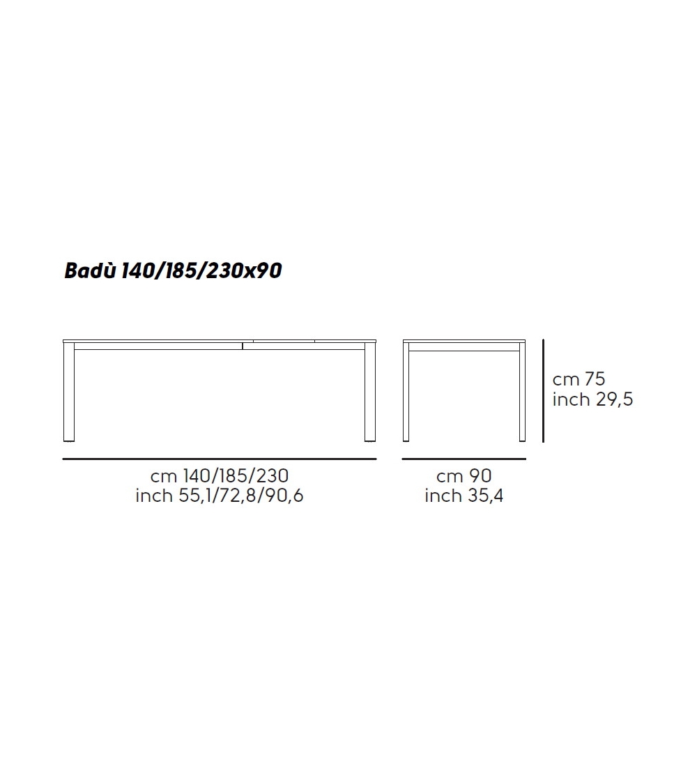 Tavolo Allungabile Badù 140 cm - Midj
