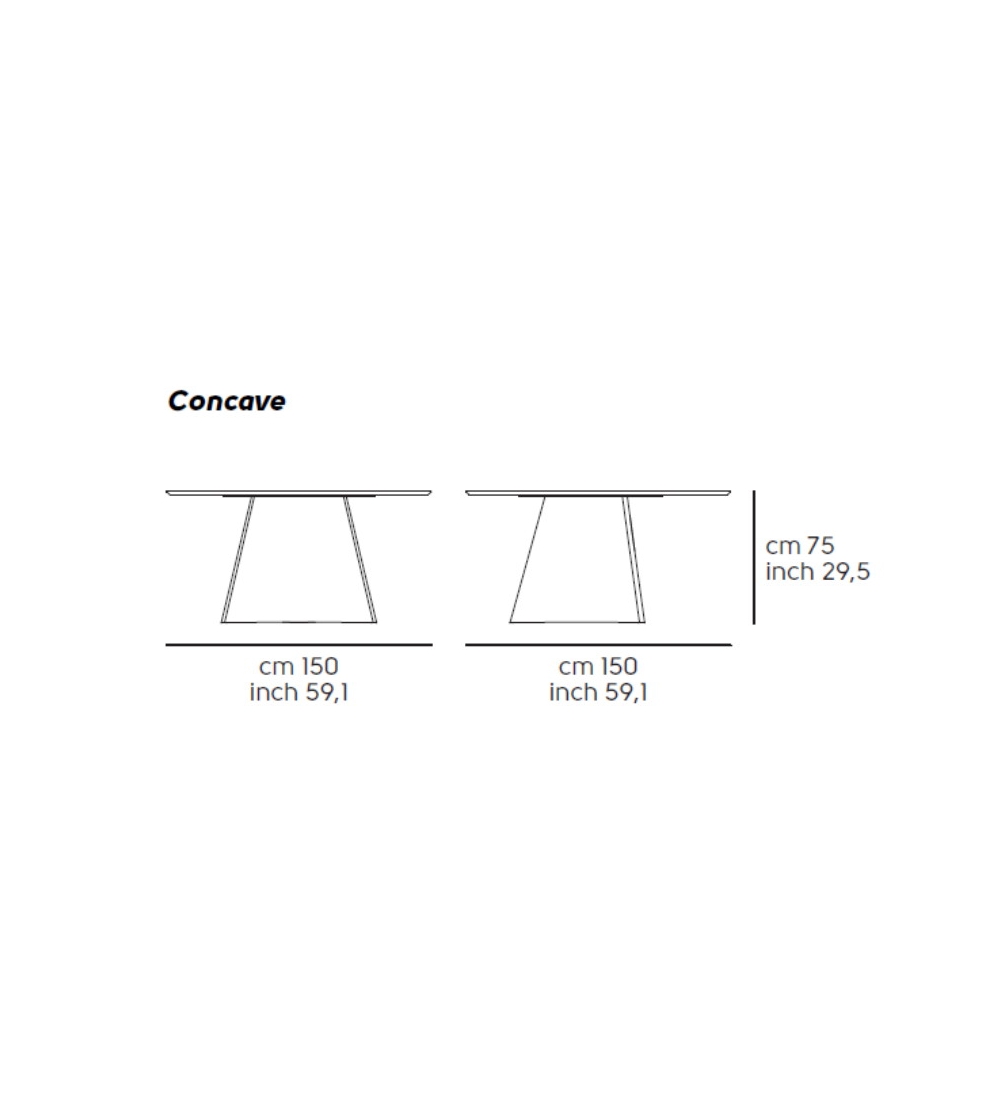 Concave Ø 150 Table - Midj