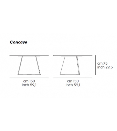 Concave Ø 150 Tisch - Midj